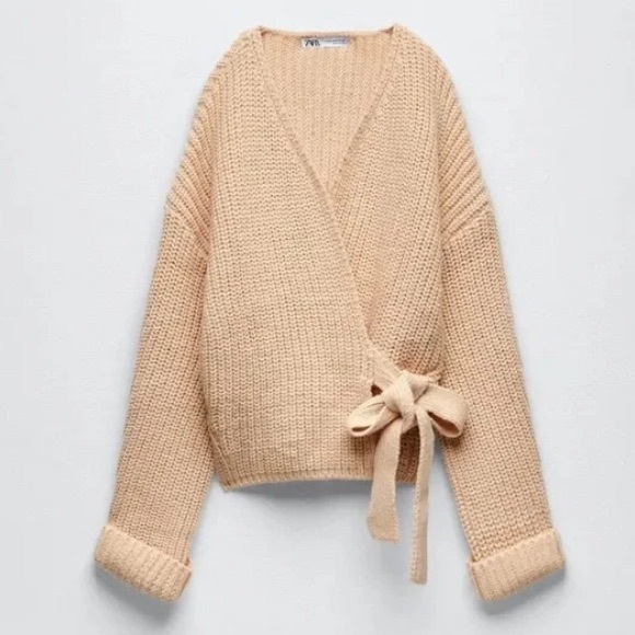 Zara Wrap tie sweater, New, Small - Picture 3 of 8
